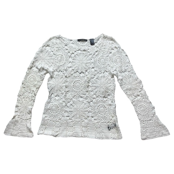 NWT Liz Claiborne Crotchet Doiley Sweater - Picture 1 of 5